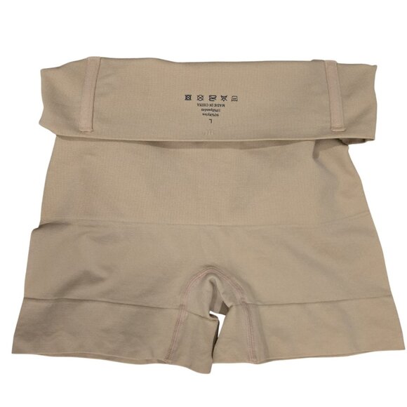 Hey Girl Beige Nude Seamless Tummy Control Shaper Shorts L NEW - Picture 7 of 7